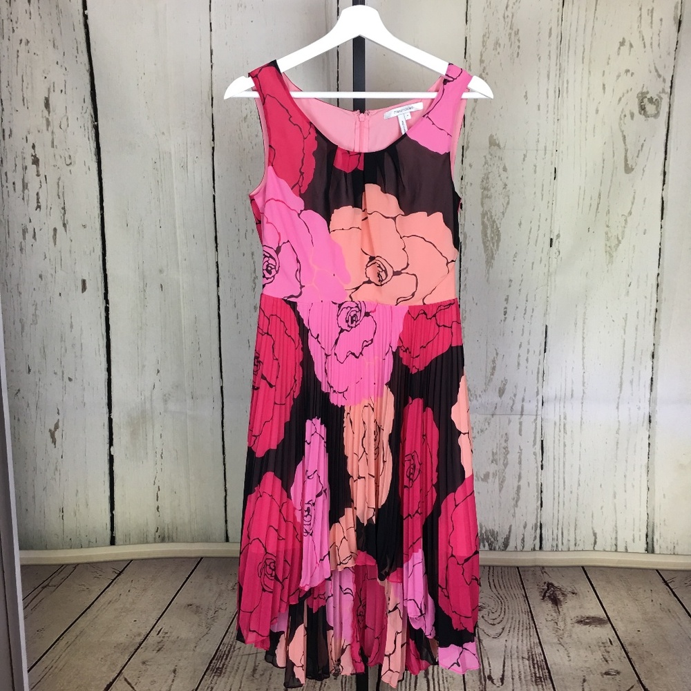 Max & Cleo Lydia Lined Hi-Low Floral Dress